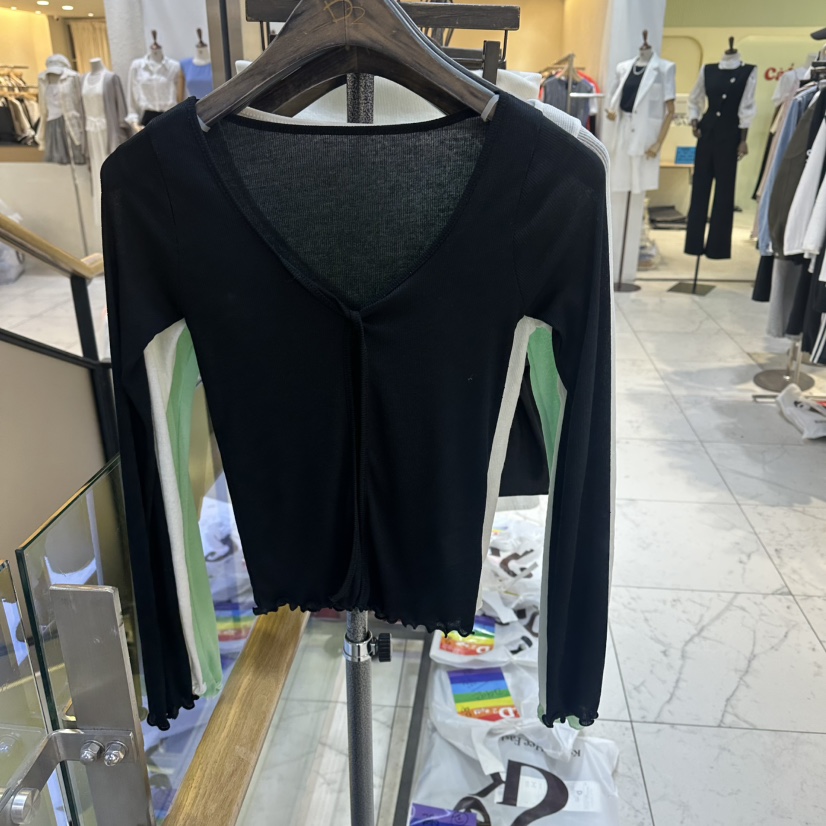 A2/D2韓國直郵實拍女士新品職業時尚熱賣針織衫透明開衫A2/D2針織衫圖色3