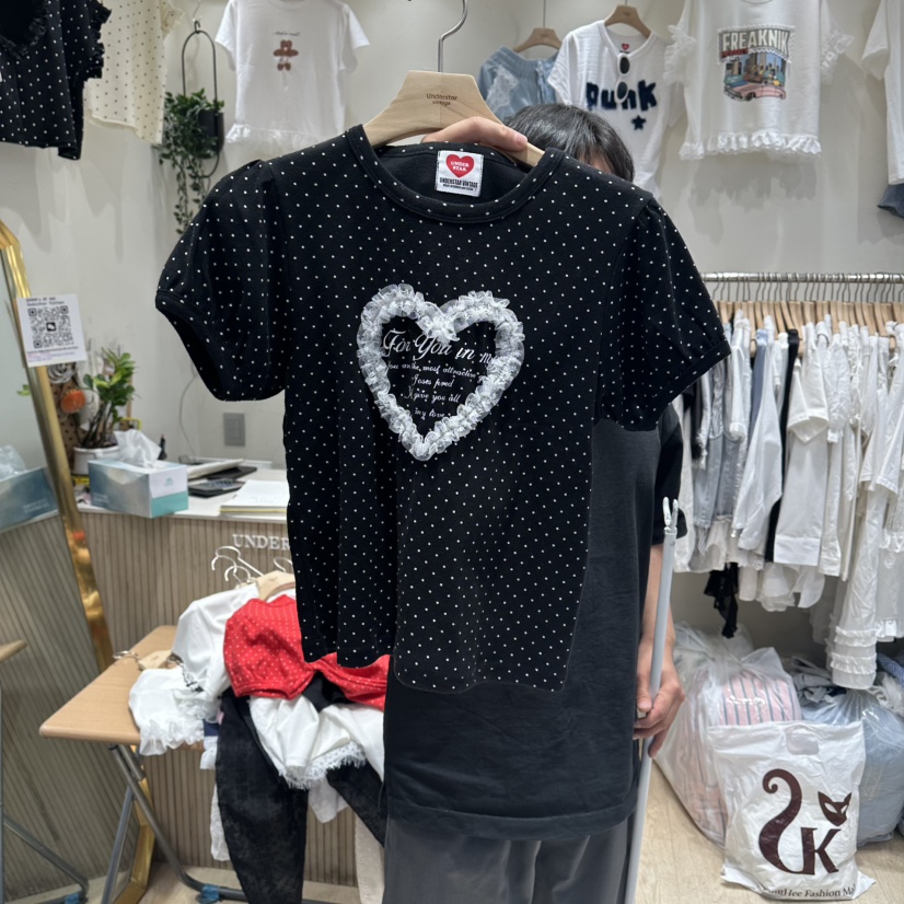 UNDERSTAR_VINTAGE韓國直郵女士新品推薦26夏季休閑T恤圓點UNDERSTAR_VINTAGET恤圖色3