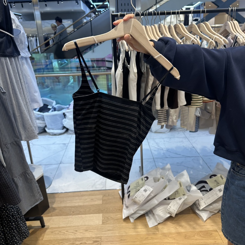 TARA韓國直郵女裝新品時尚26夏季休閑推薦人氣吊帶背心條紋TARA吊帶/背心