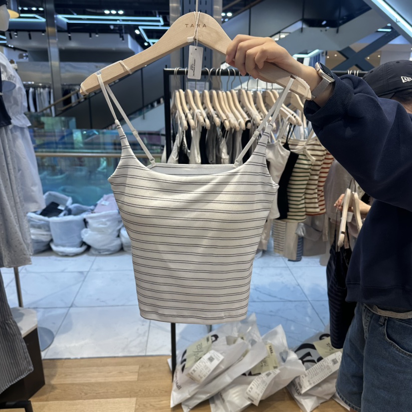 TARA韓國直郵女裝新品時尚26夏季休閑推薦人氣吊帶背心條紋TARA吊帶/背心圖色1