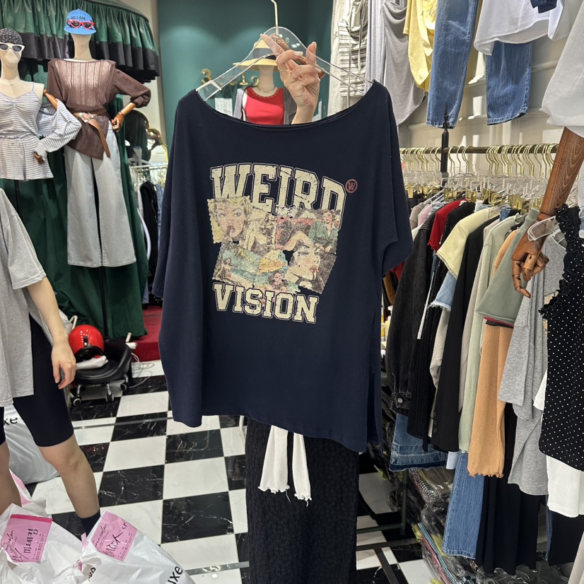 3COLOR韓國直郵女裝新品熱賣T恤Three colorT恤圖色4