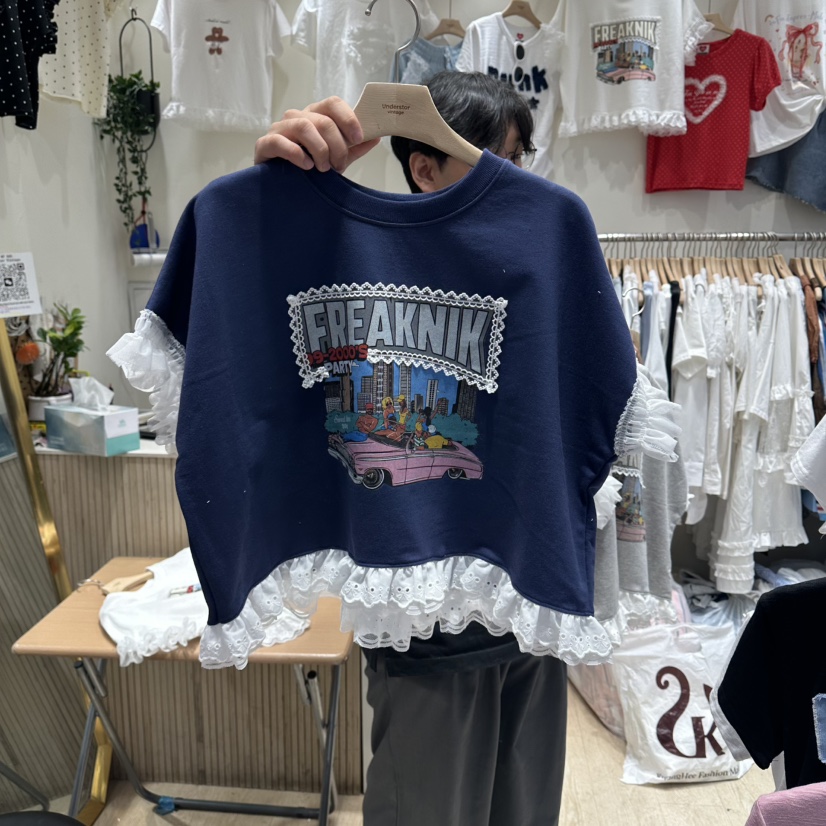 UNDERSTAR_VINTAGE韓國東大門直郵女裝新款熱賣26夏季T恤UNDERSTAR_VINTAGET恤圖色2