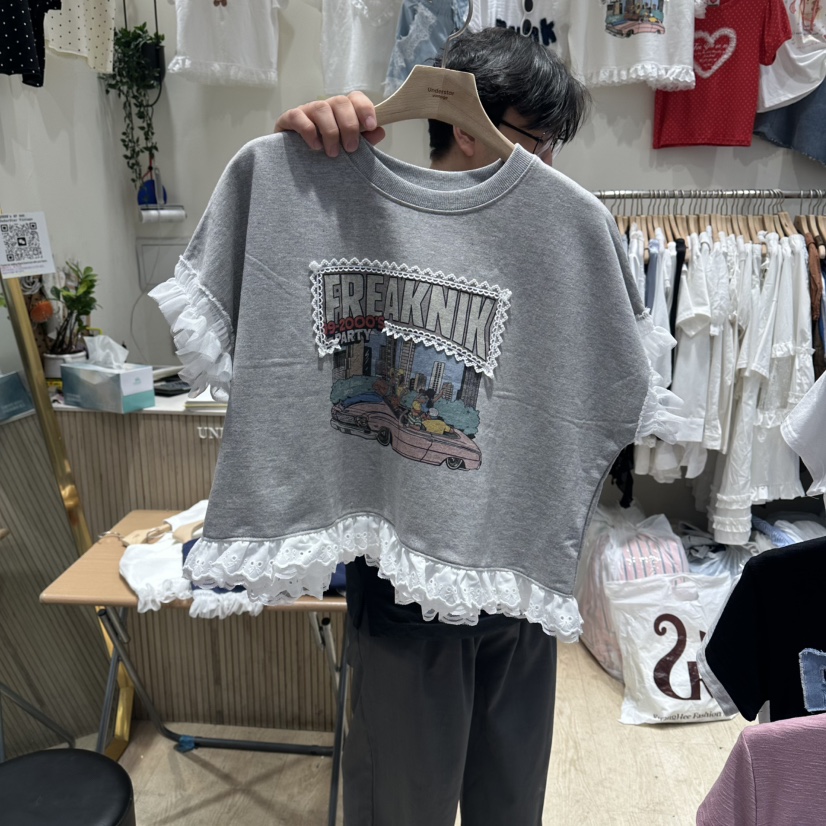 UNDERSTAR_VINTAGE韓國東大門直郵女裝新款熱賣26夏季T恤UNDERSTAR_VINTAGET恤圖色3