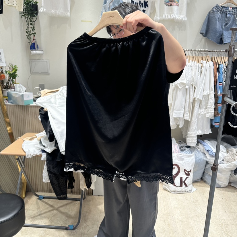 UNDERSTAR_VINTAGE韓國直郵實拍女士新品時尚半身裙中短裙蕾絲緞面UNDERSTAR_VINTAGE半身裙/中短裙圖色3