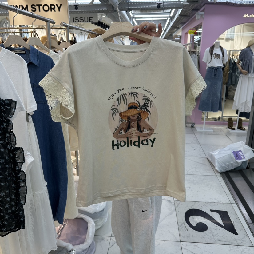 SIMPLE PARK/WMSTORY韓國直郵實拍女士新款26春夏推薦T恤WMSTORY/SIMPLE PARKT恤圖色2
