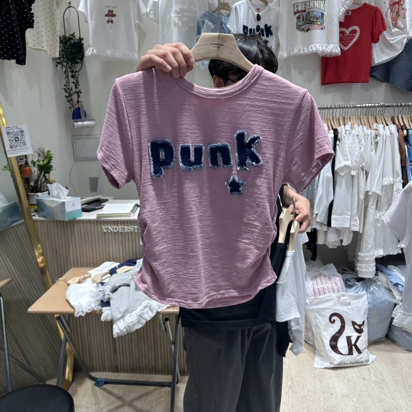 UNDERSTAR_VINTAGE韓國直郵女士新款職業26春夏推薦休閑T恤UNDERSTAR_VINTAGET恤圖色1