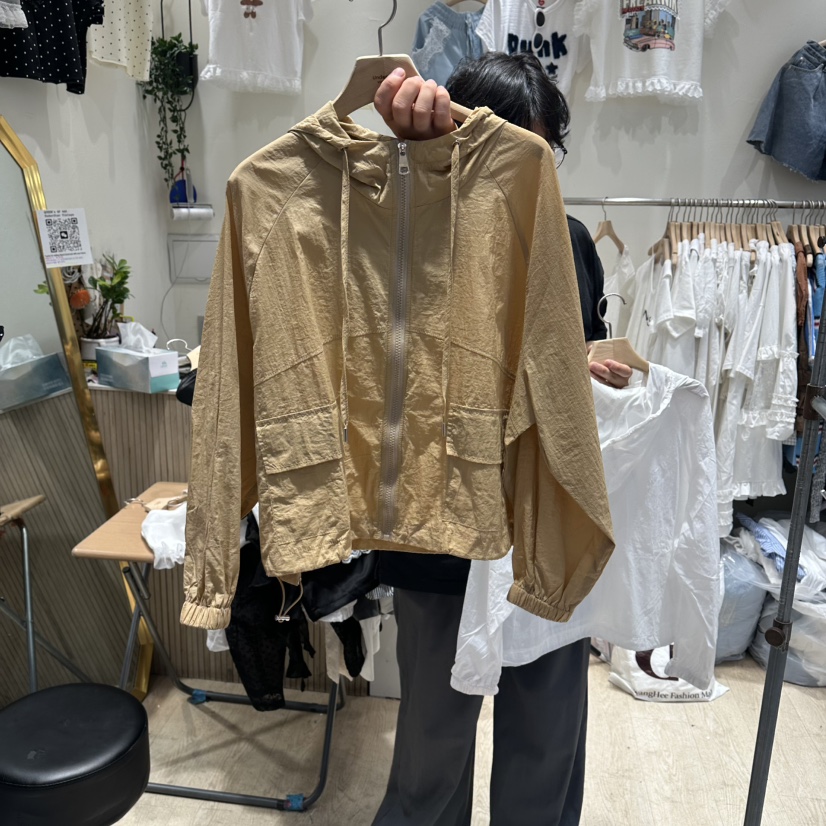 UNDERSTAR_VINTAGE東大門實拍韓國女裝新品推薦襯衫蕾絲衫防風衣連帽UNDERSTAR_VINTAGE襯衫/蕾絲衫圖色2