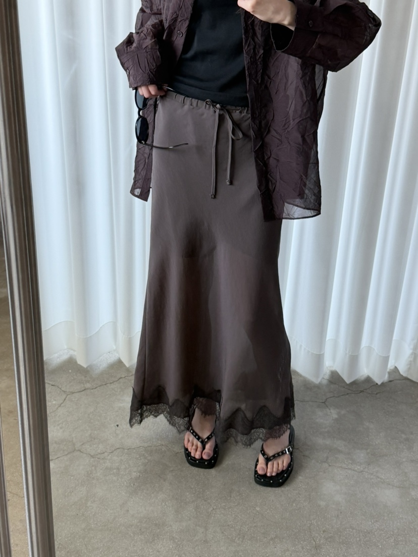 FOSET東大門實拍女裝新品真品推薦職業26春夏休閑長裙透視FOSET長裙