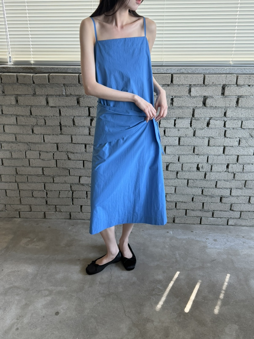 FOSET韓國直郵女士新品職業26春夏時尚真品休閑連衣裙含圍巾FOSET連衣裙