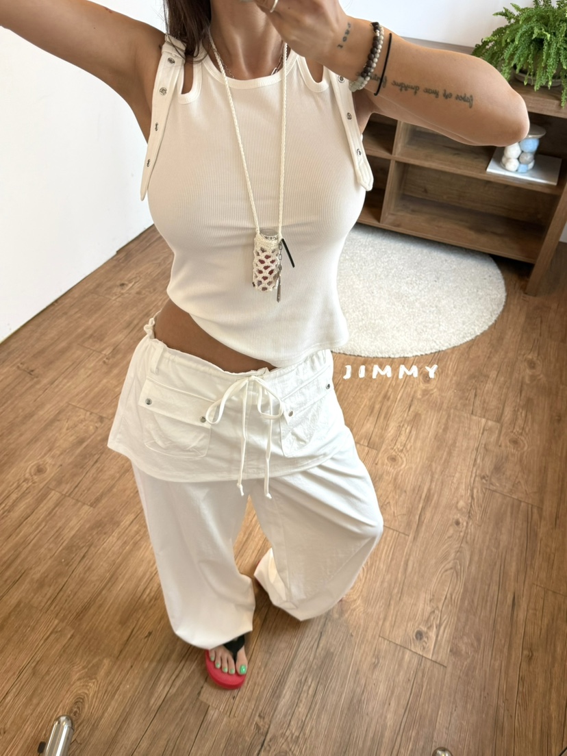 JIMMY東大門直郵女裝新品真品休閑時尚26春夏推薦吊帶背心JIMMY/REMAKE吊帶/背心