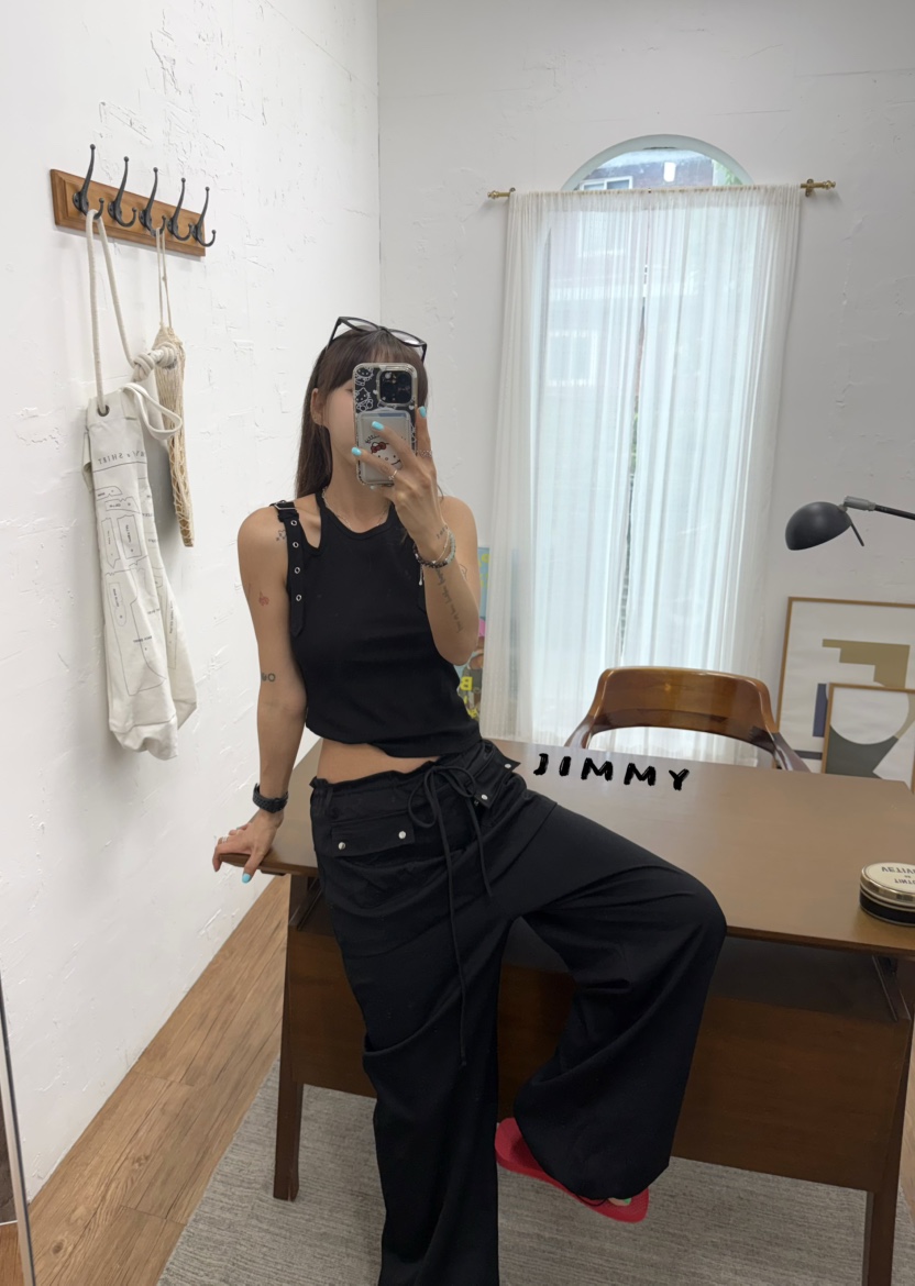 JIMMY東大門直郵女裝新品真品休閑時尚26春夏推薦吊帶背心JIMMY/REMAKE吊帶/背心