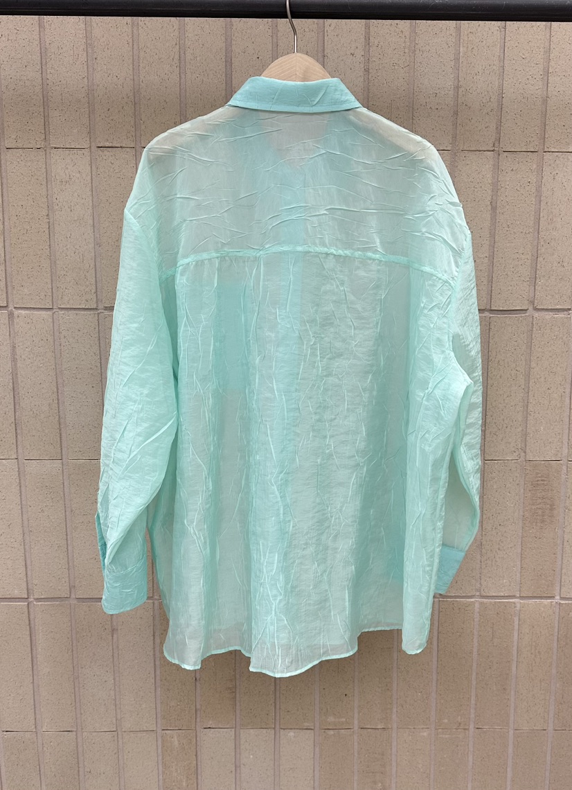 FOSET韓國直郵女士新款時尚26春夏熱賣休閑襯衫蕾絲衫透明FOSET襯衫/蕾絲衫
