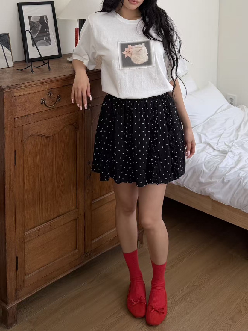 YES韓國代購女士新款26春夏熱賣推薦休閑時尚真品人氣短裙YES短裙