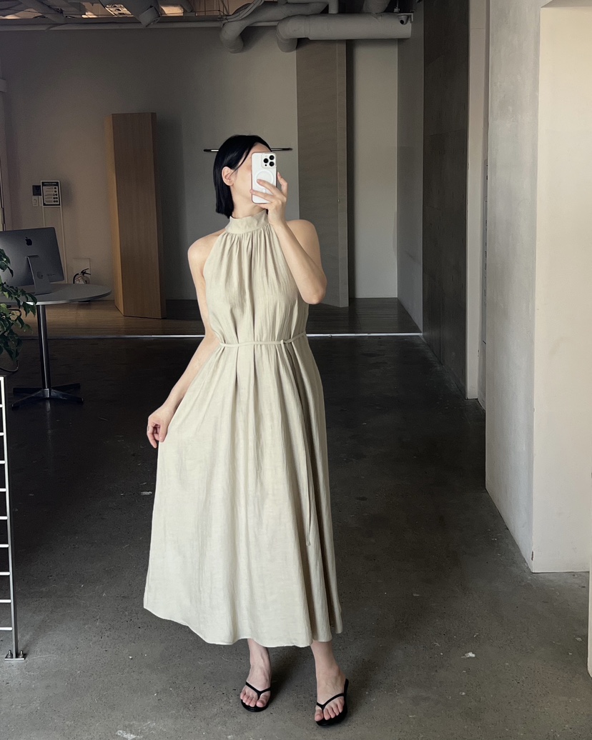 VERNI韓國直郵女士新款職業26夏季人氣熱賣連衣裙天絲真絲VERNI連衣裙