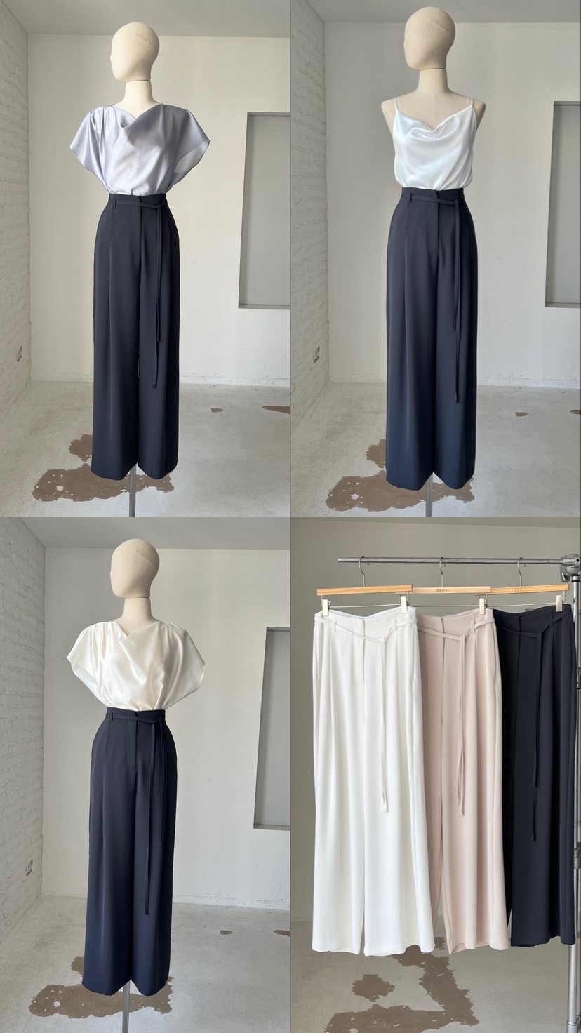 VERNI韓國直郵實拍女士新品休閑26夏季推薦職業休閑褲含腰帶VERNI休閑褲