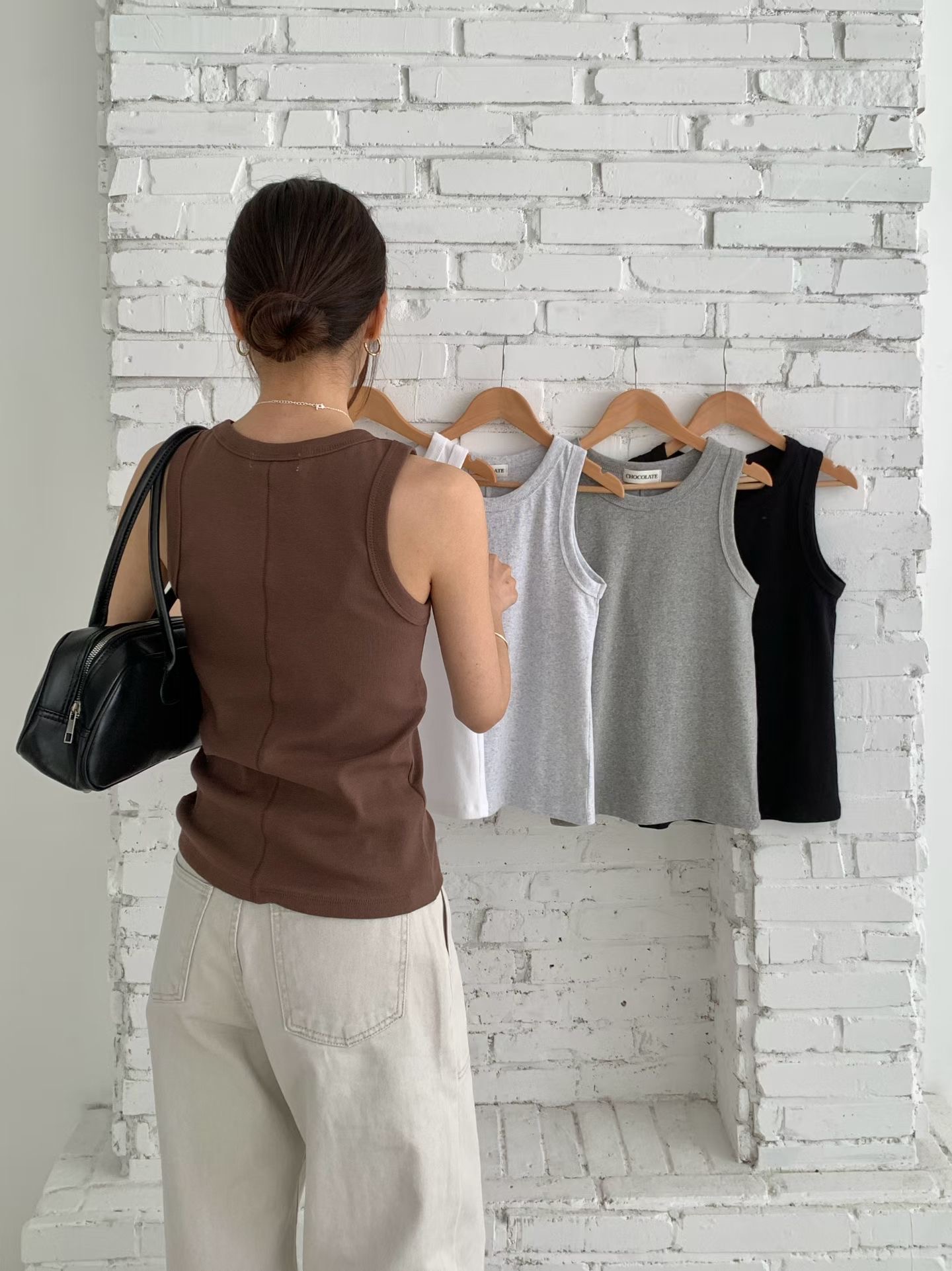 CHOCOLATE-초콜렛-T韓國東大門代購女裝新品推薦吊帶背心不含內搭CHOCOLATE吊帶/背心