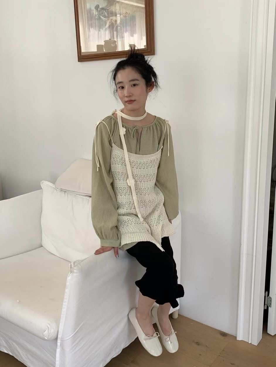 BRICK東大門實拍韓國女裝新品推薦職業26春夏休閑襯衫蕾絲衫BRICK襯衫/蕾絲衫