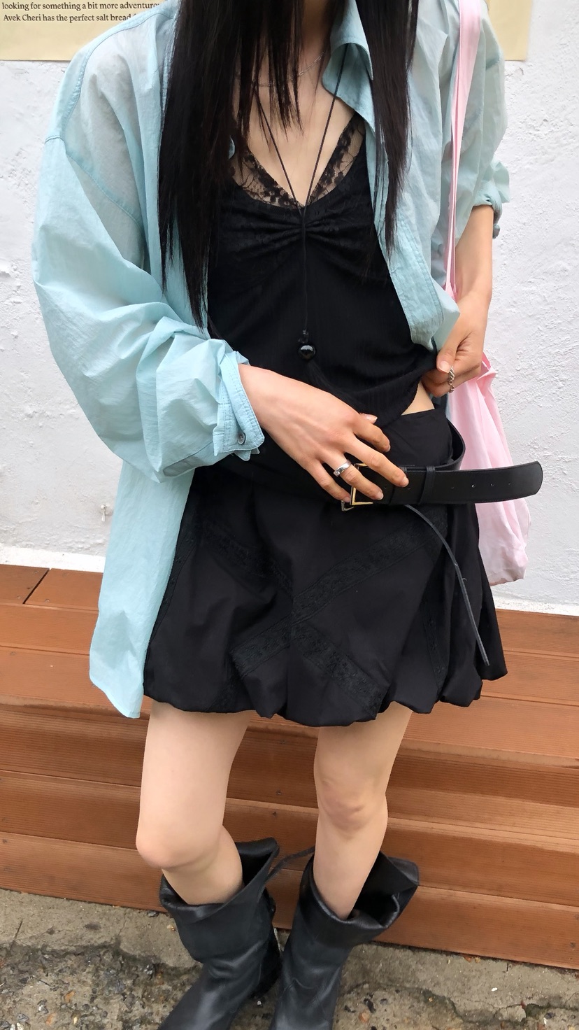OVER RICH韓國東大門直郵女士新品休閑人氣熱賣26春夏短裙OVER RICH短裙