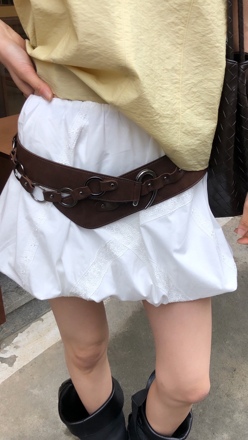 OVER RICH韓國東大門直郵女士新品休閑人氣熱賣26春夏短裙OVER RICH短裙