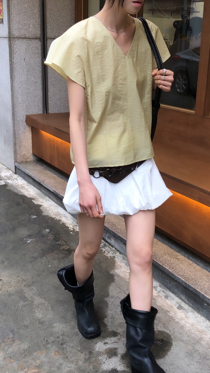 OVER RICH韓國東大門直郵女士新品休閑人氣熱賣26春夏短裙OVER RICH短裙