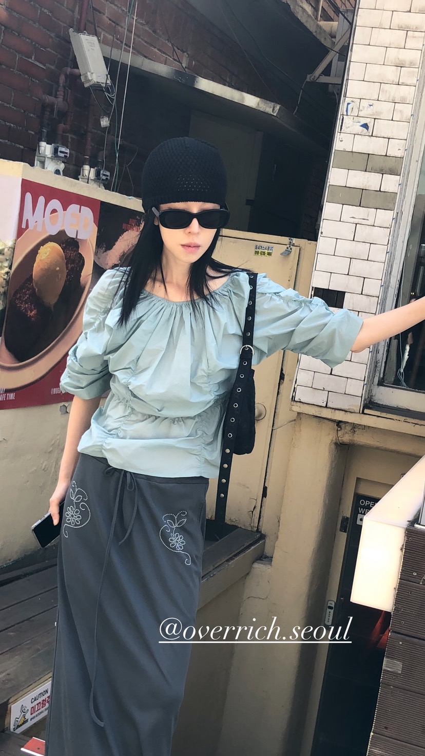 OVER RICH韓國直郵實拍女裝新款26春夏職業人氣襯衫蕾絲衫OVER RICH襯衫/蕾絲衫