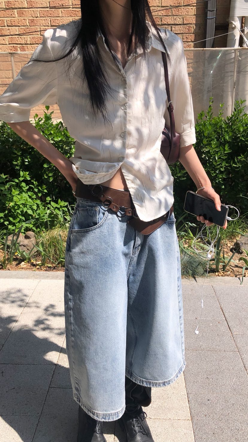 OVER RICH韓國直郵女士新款時尚26春夏26夏季人氣休閑短褲OVER RICH短褲