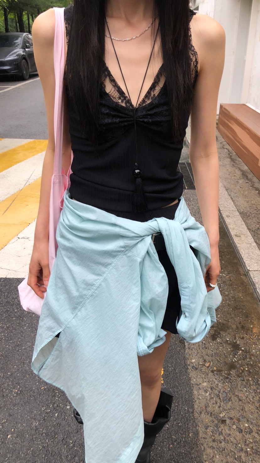 OVER RICH韓國東大門直郵女裝新品職業熱賣26夏季吊帶背心OVER RICH吊帶/背心