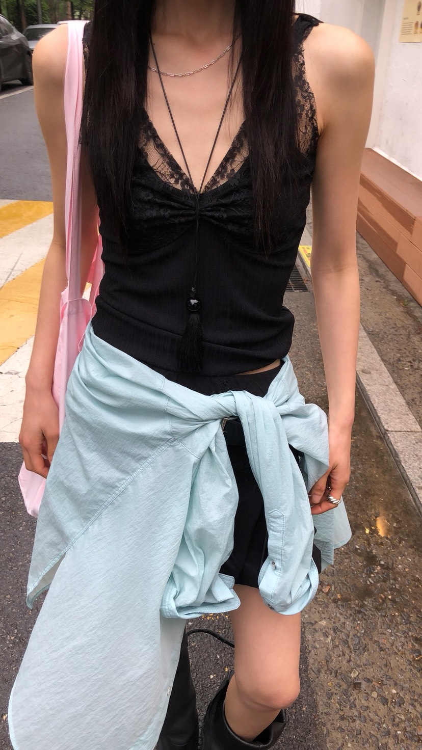 OVER RICH韓國東大門直郵女裝新品職業熱賣26夏季吊帶背心OVER RICH吊帶/背心
