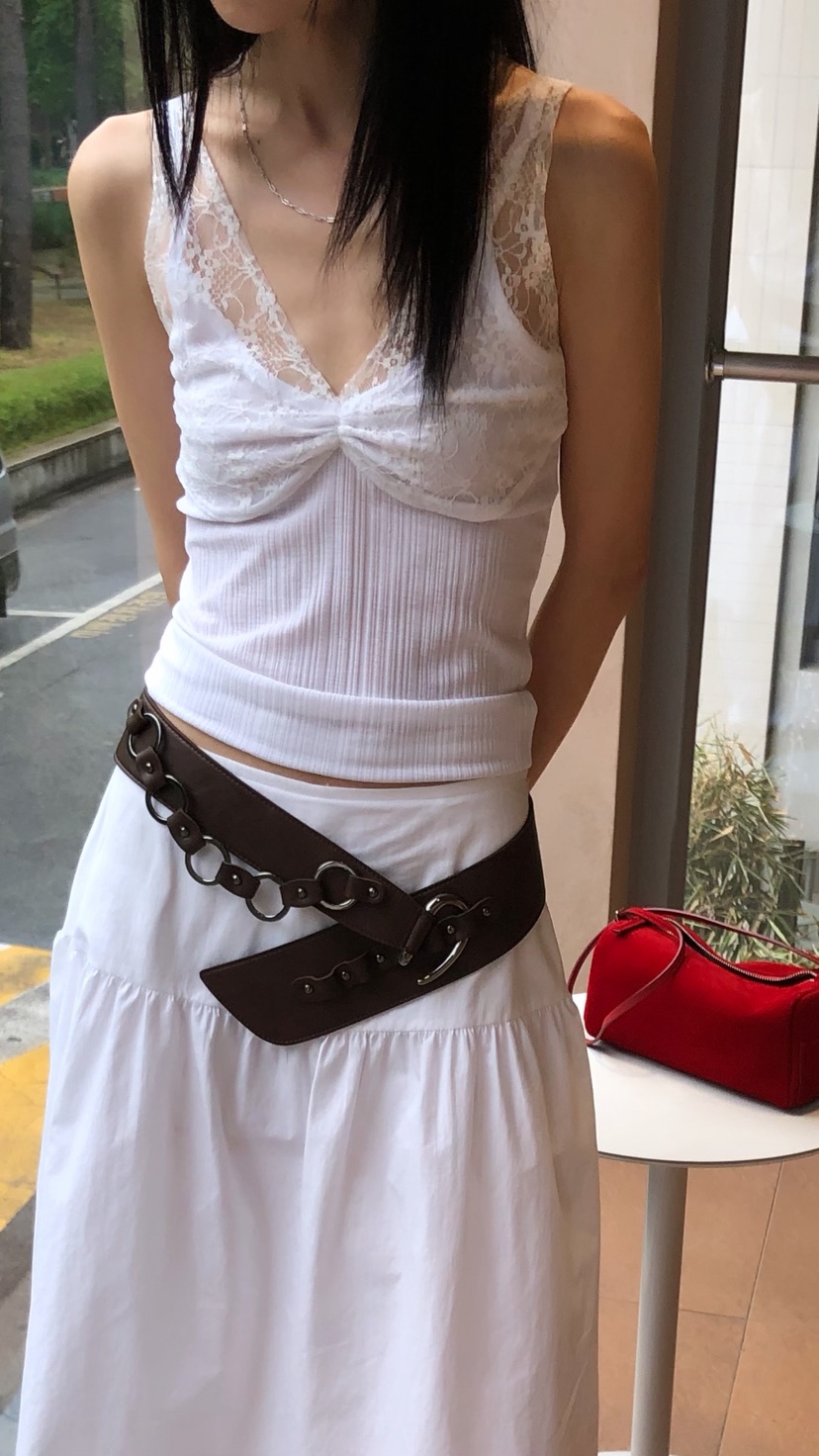 OVER RICH韓國東大門直郵女裝新品職業熱賣26夏季吊帶背心OVER RICH吊帶/背心