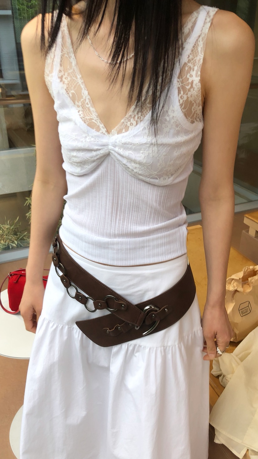 OVER RICH韓國東大門直郵女裝新品職業熱賣26夏季吊帶背心OVER RICH吊帶/背心