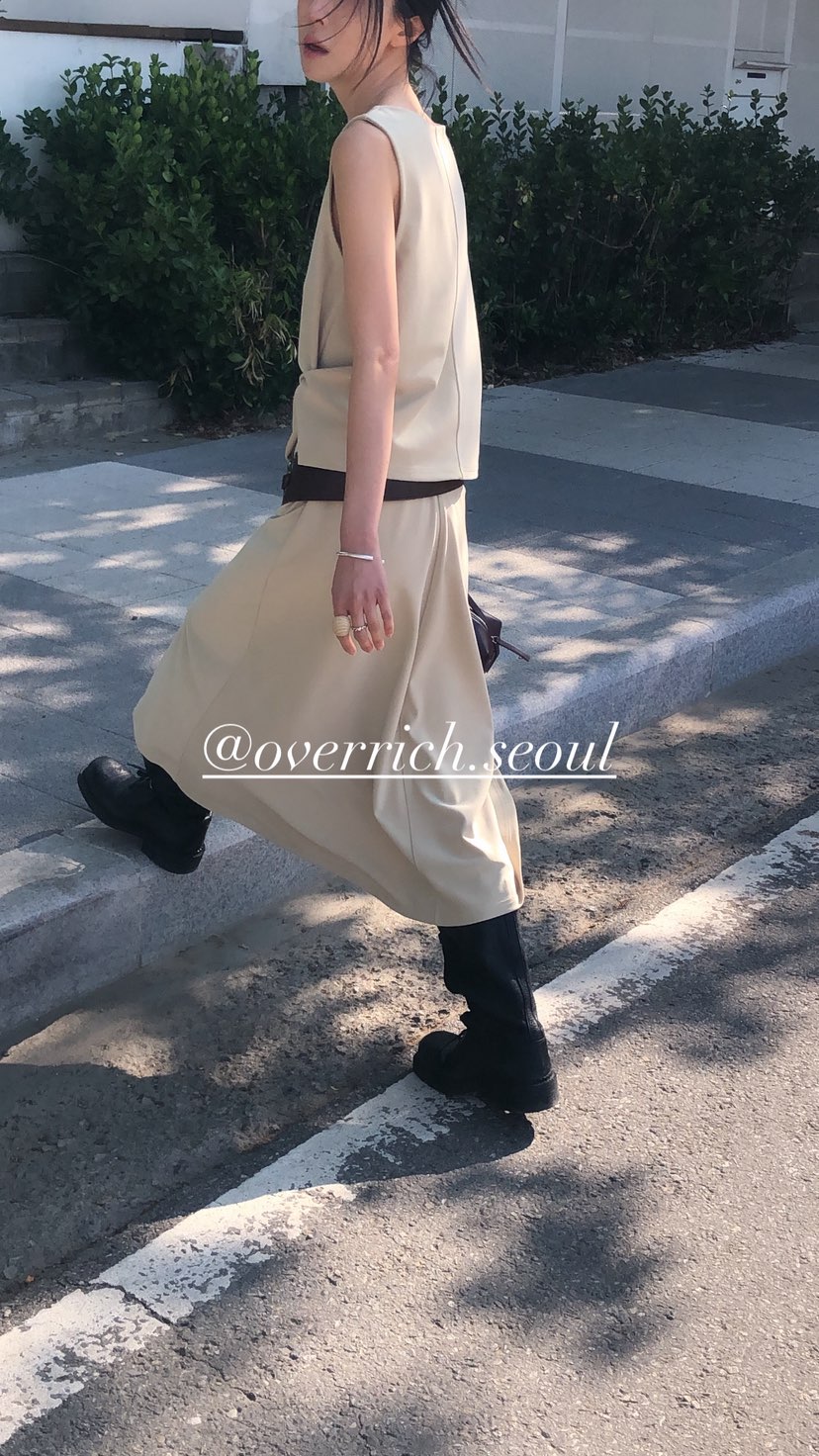 OVER RICH韓國代購女裝新品職業26春夏26夏季時尚推薦長裙OVER RICH長裙