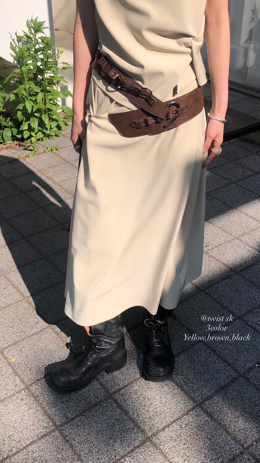 OVER RICH韓國代購女裝新品職業26春夏26夏季時尚推薦長裙OVER RICH長裙