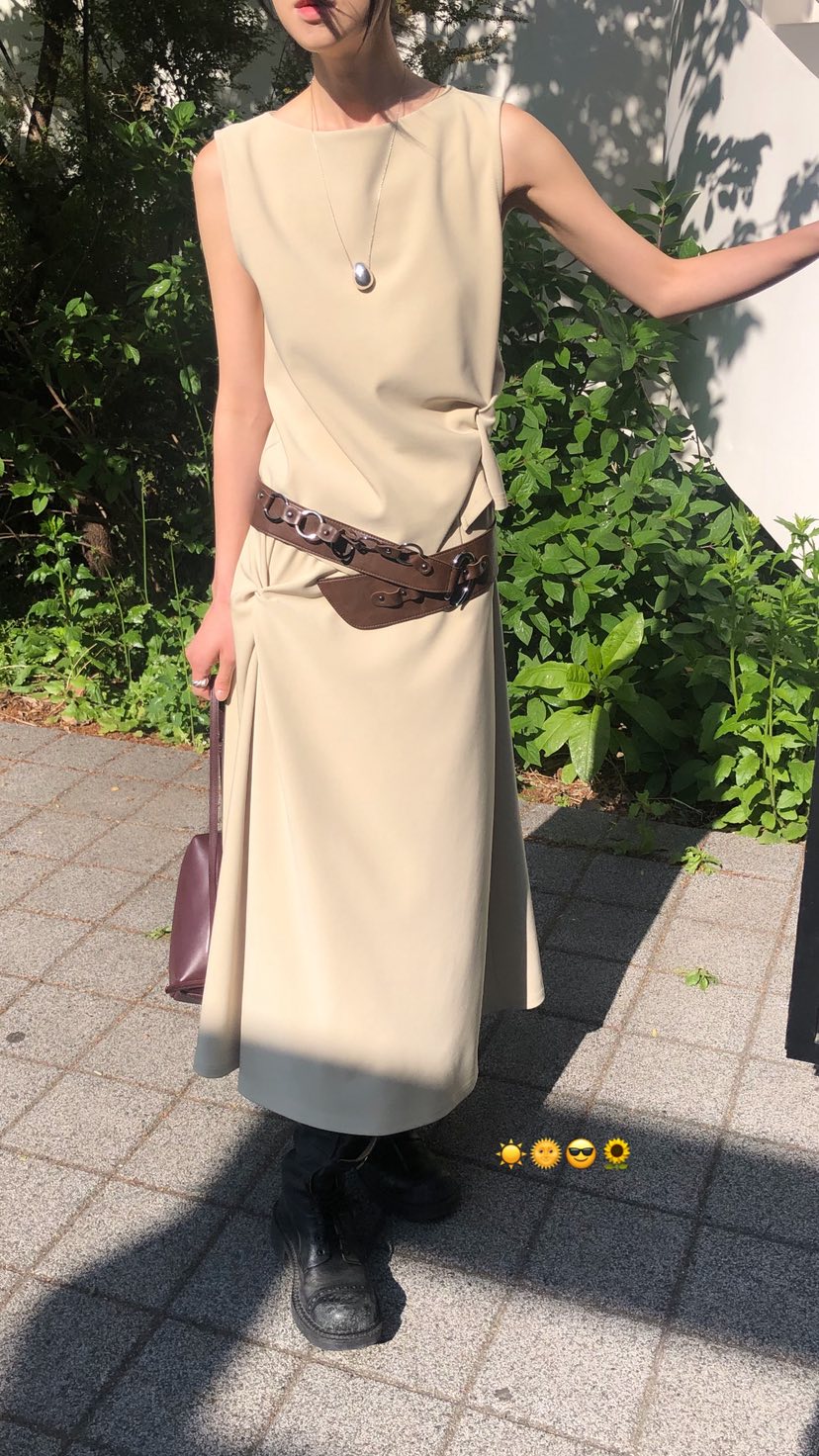 OVER RICH韓國代購女裝新品職業26春夏26夏季時尚推薦長裙OVER RICH長裙