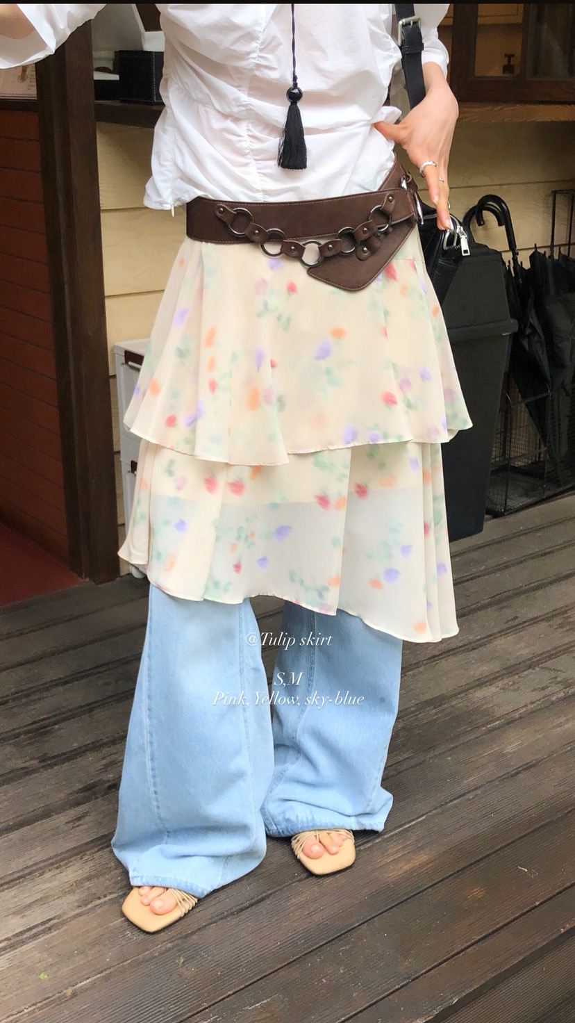 OVER RICH東大門實拍韓國女裝新品26春夏時尚半身裙中短裙OVER RICH半身裙/中短裙