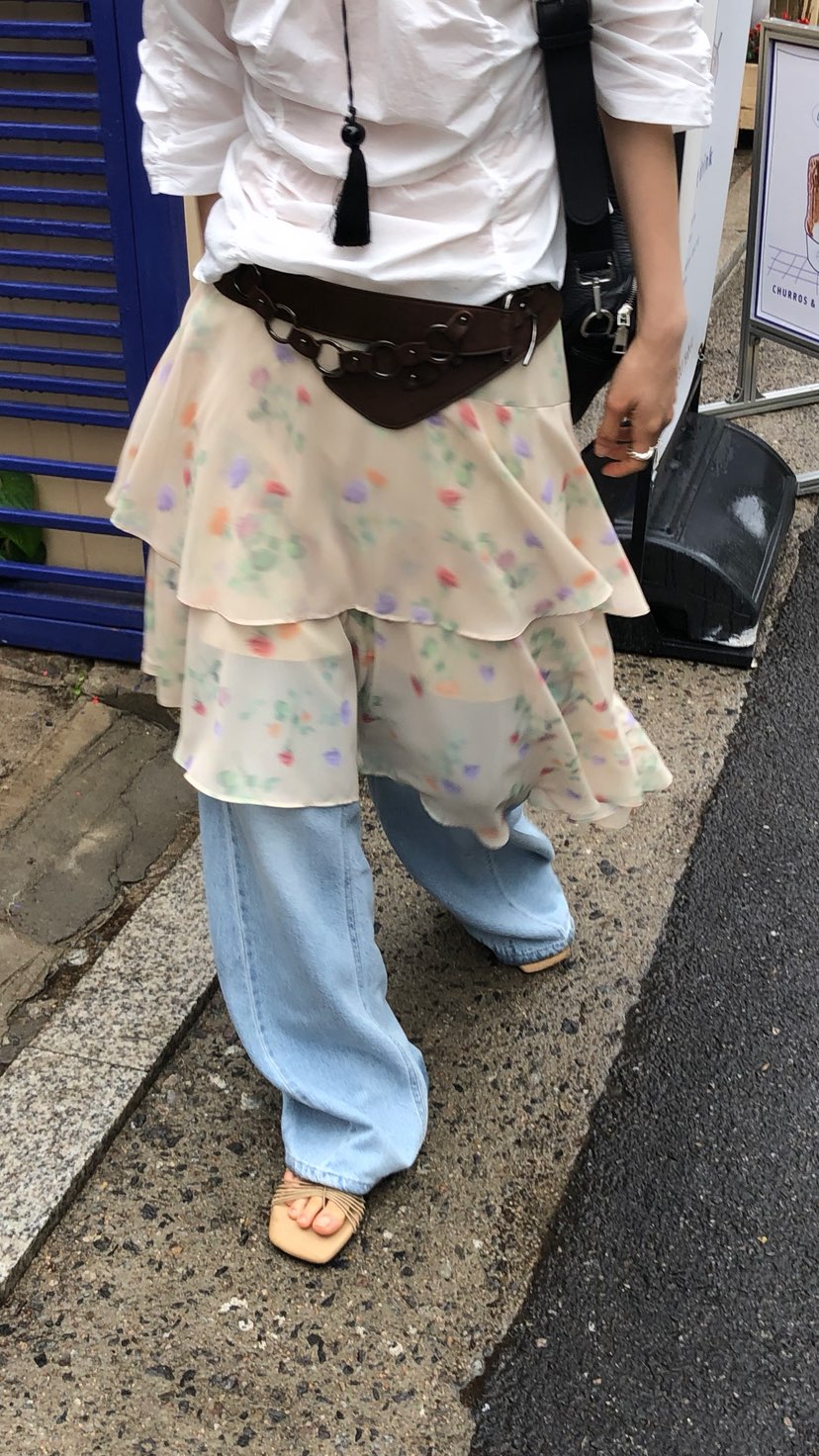 OVER RICH東大門實拍韓國女裝新品26春夏時尚半身裙中短裙OVER RICH半身裙/中短裙