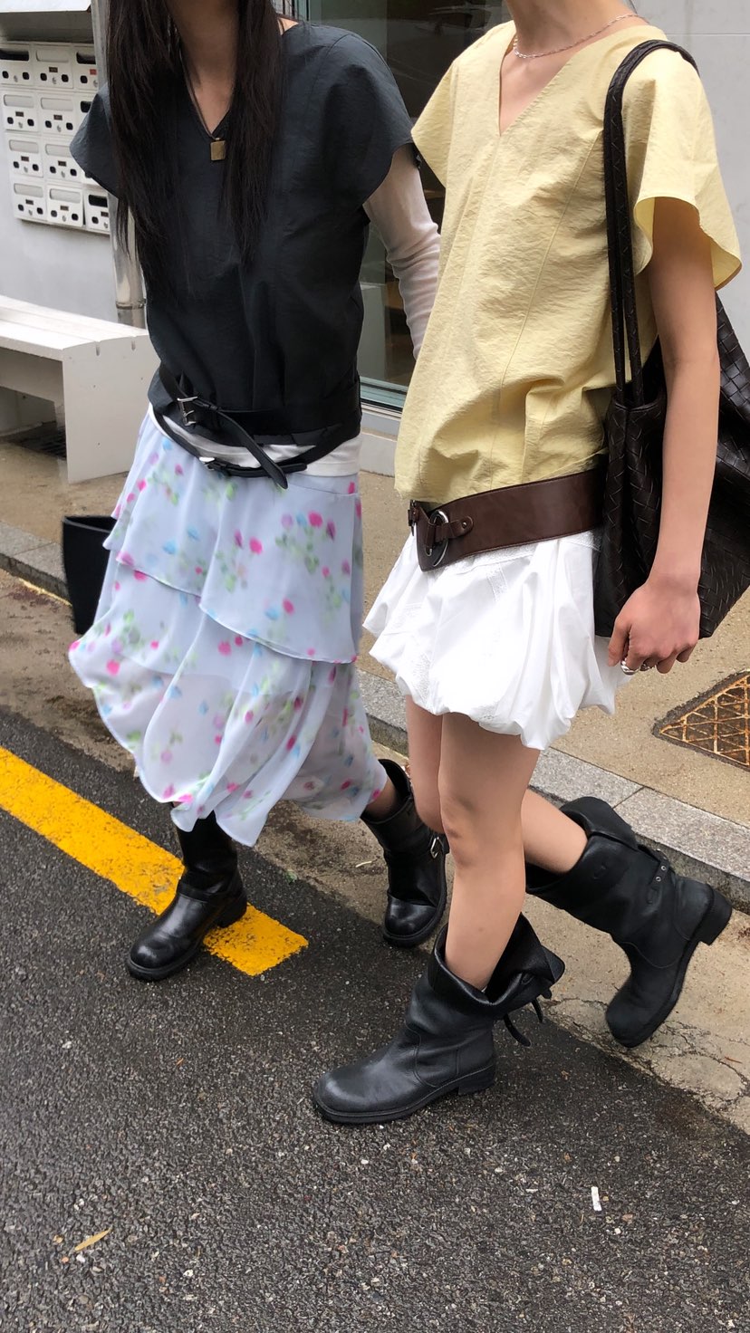 OVER RICH東大門實拍韓國女裝新品26春夏時尚半身裙中短裙OVER RICH半身裙/中短裙
