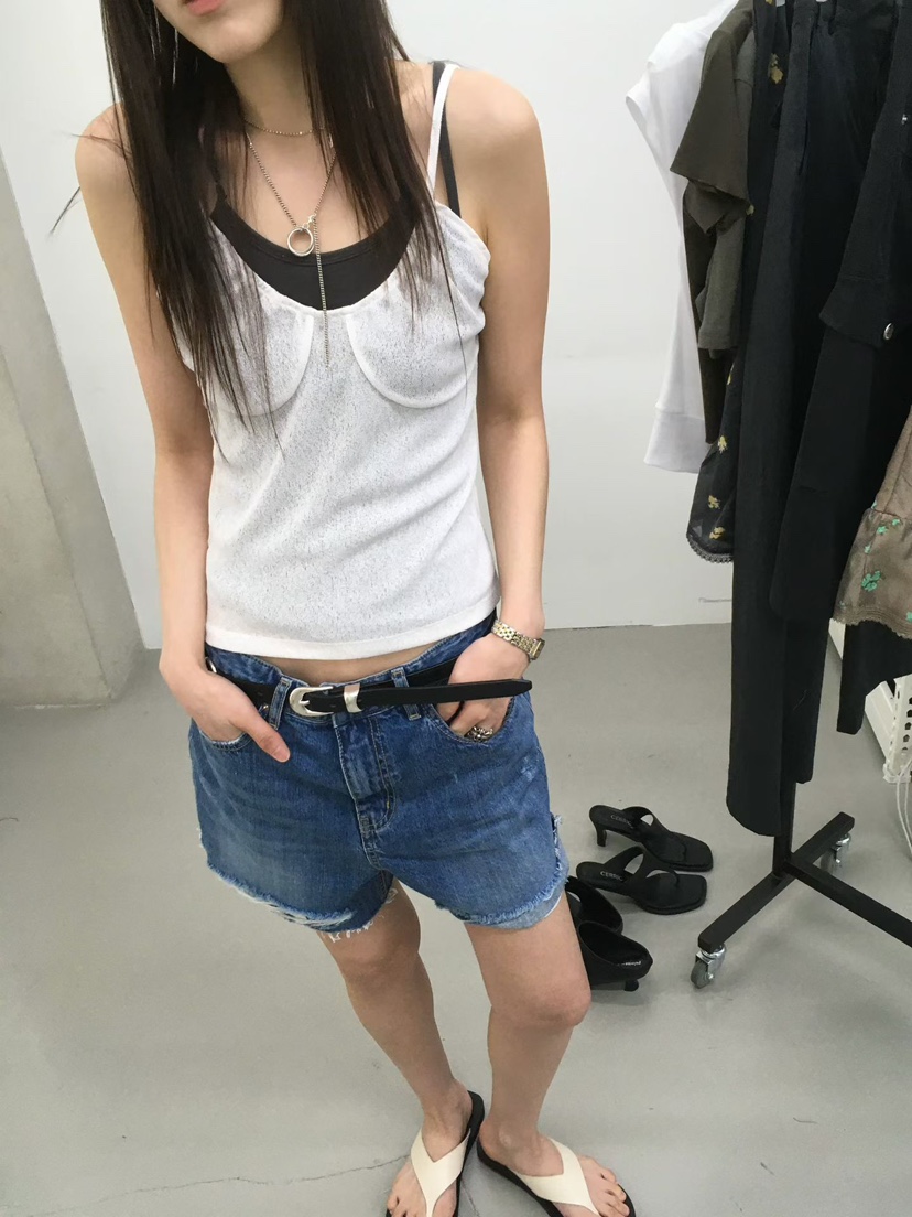 MINIMUZE韓國直郵實拍女士新品人氣職業推薦休閑吊帶背心MINIMUZE吊帶/背心