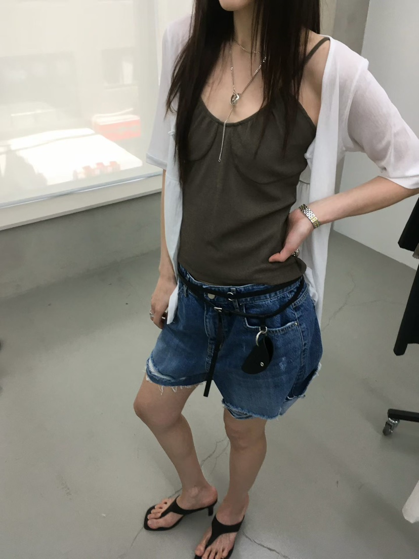 MINIMUZE韓國直郵實拍女士新品人氣職業推薦休閑吊帶背心MINIMUZE吊帶/背心