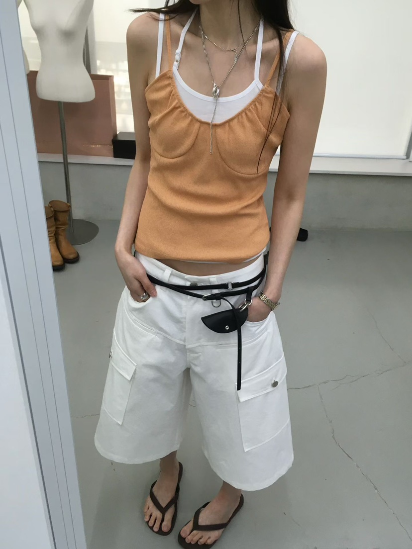 MINIMUZE韓國直郵實拍女士新品人氣職業推薦休閑吊帶背心MINIMUZE吊帶/背心
