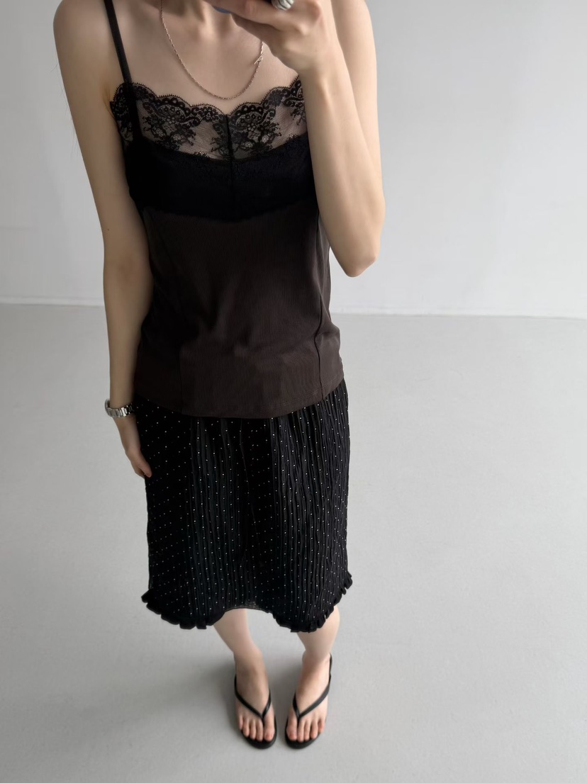ARKIE/TAF東大門實拍韓國女士新品人氣時尚吊帶背心蕾絲ARKIE/TAF吊帶/背心