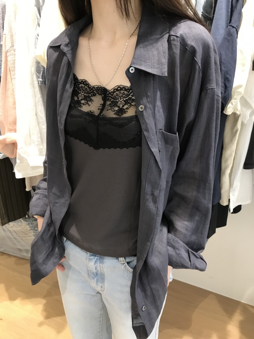 ARKIE/TAF東大門實拍韓國女士新品人氣時尚吊帶背心蕾絲ARKIE/TAF吊帶/背心