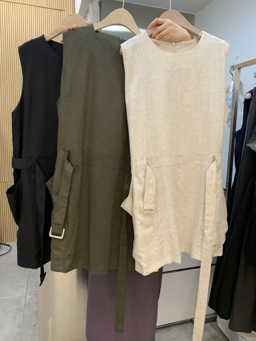 DARAK韓國直郵女裝新款職業時尚26夏季26春夏連衣裙含腰帶DARAK連衣裙