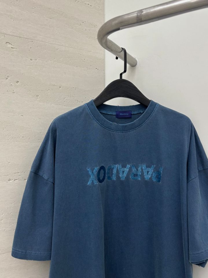 HESTORY韓國直郵女裝新品26夏季休閑時尚T恤男女同款刺繡HESTORYT恤