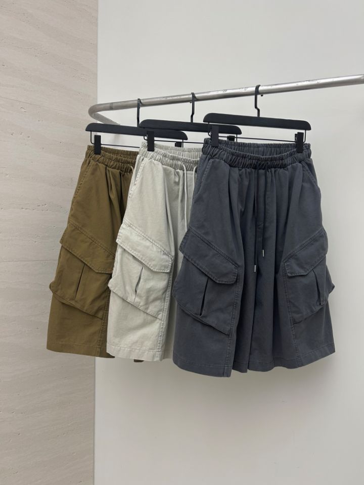 HESTORY韓國東大門代購女裝新品26春夏短褲男女同款工裝水洗HESTORY短褲