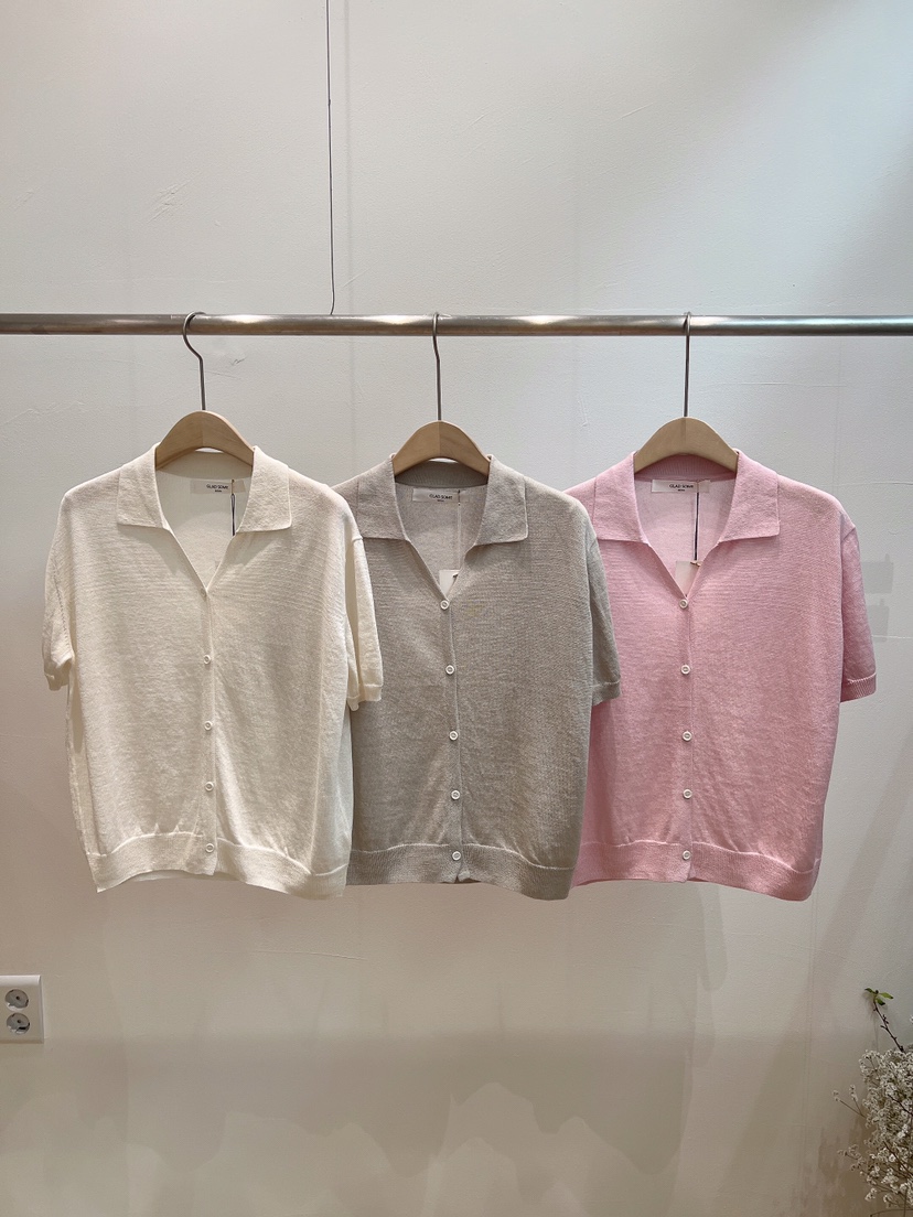 GLAD SOME韓國東大門直郵女士新品26夏季人氣職業T恤開衫GLAD SOMET恤圖色2左二色