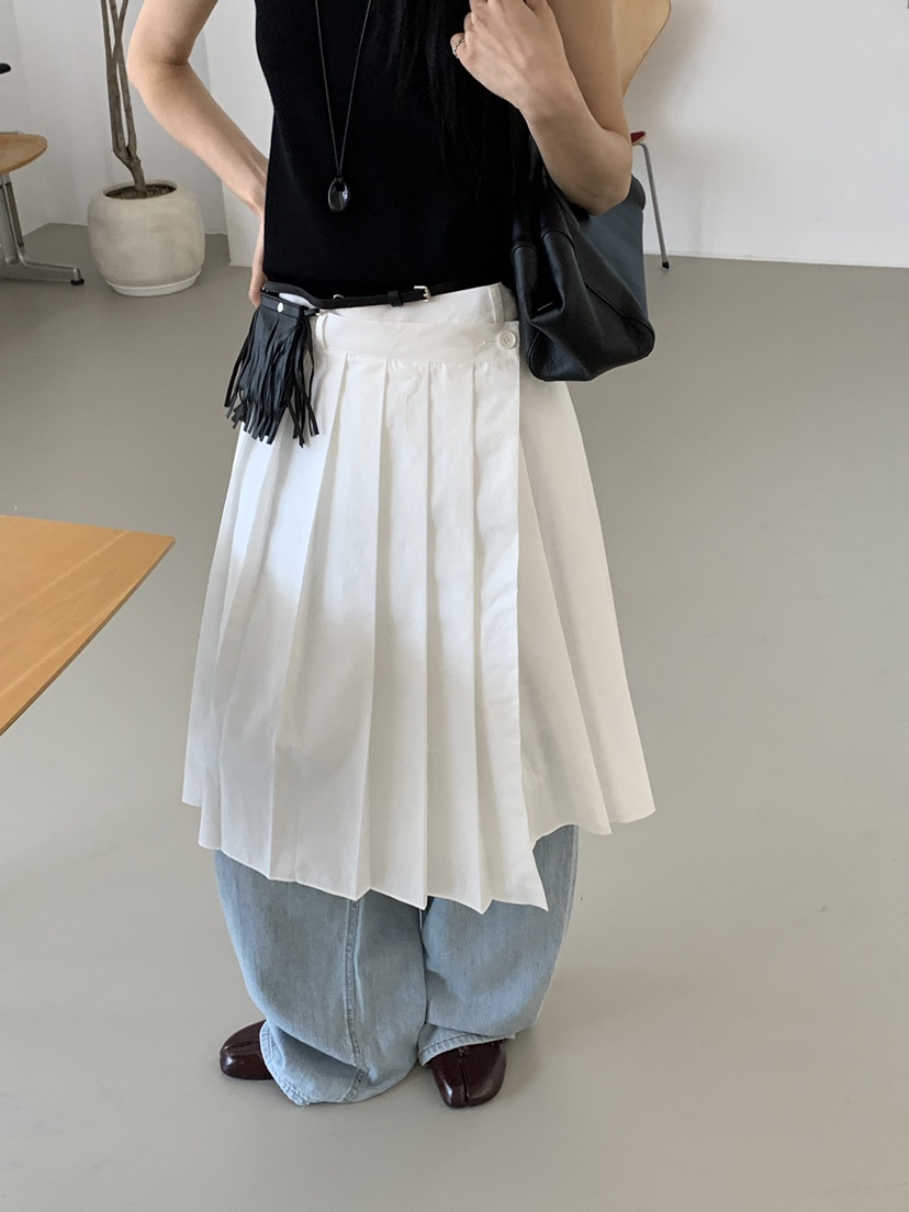 RIVER RAIN韓國東大門代購女士新款26春夏熱賣人氣長裙褶裙RIVER RAIN長裙