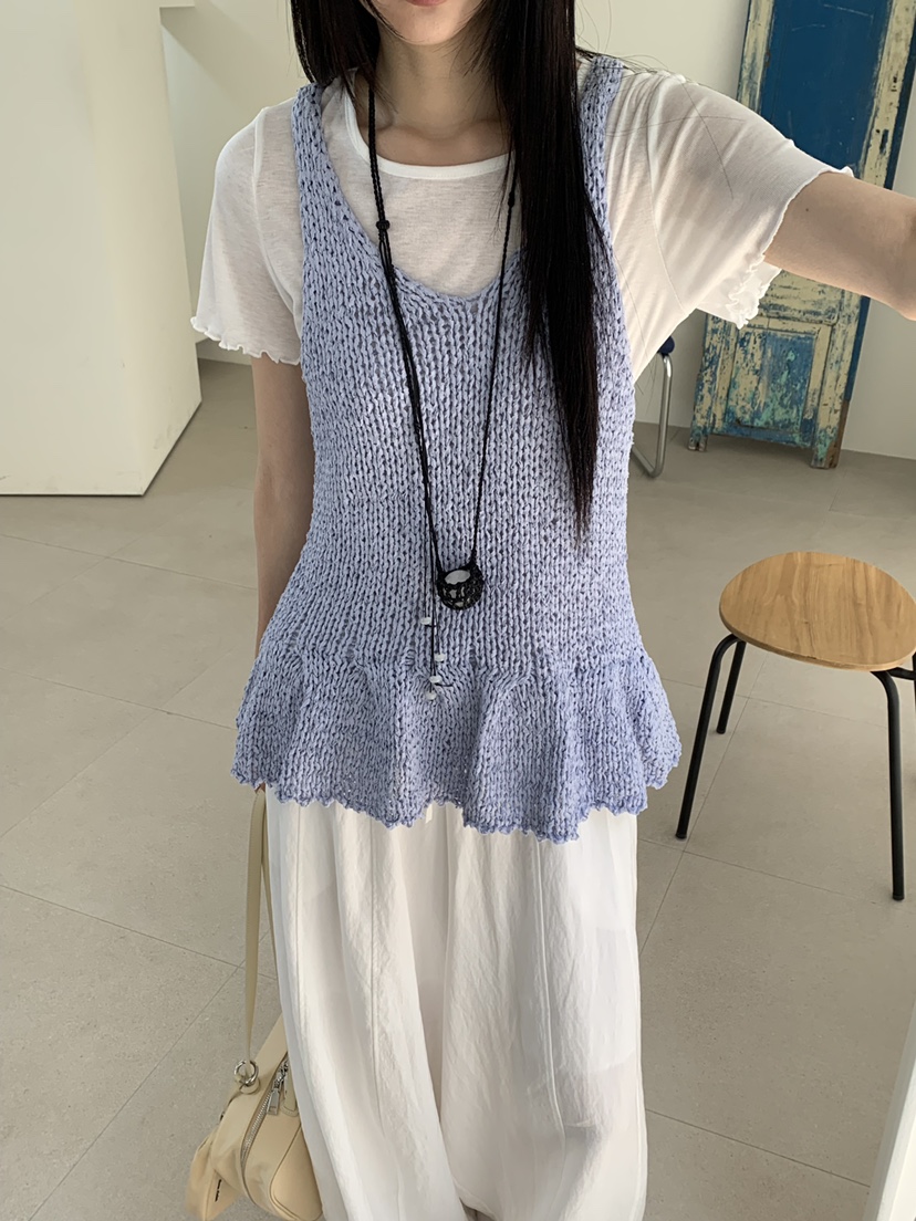 RIVER RAIN韓國東大門直郵女裝新品休閑熱賣26春夏吊帶背心RIVER RAIN吊帶/背心