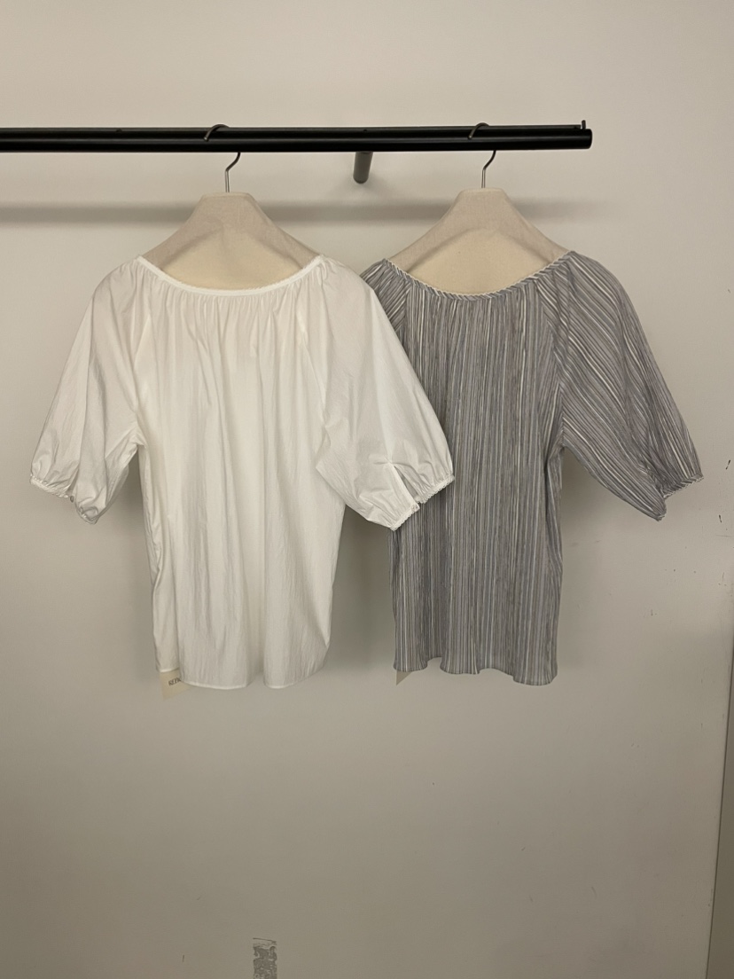 BOLD-A韓國代購女裝新款熱賣26春夏26夏季襯衫蕾絲衫褶皺RE BOLD襯衫/蕾絲衫