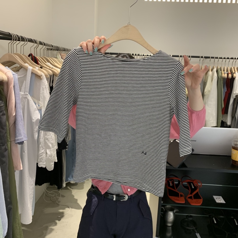 PLATE韓國代購女士新品26春夏熱賣時尚推薦休閑職業26夏季T恤PLATET恤圖色4