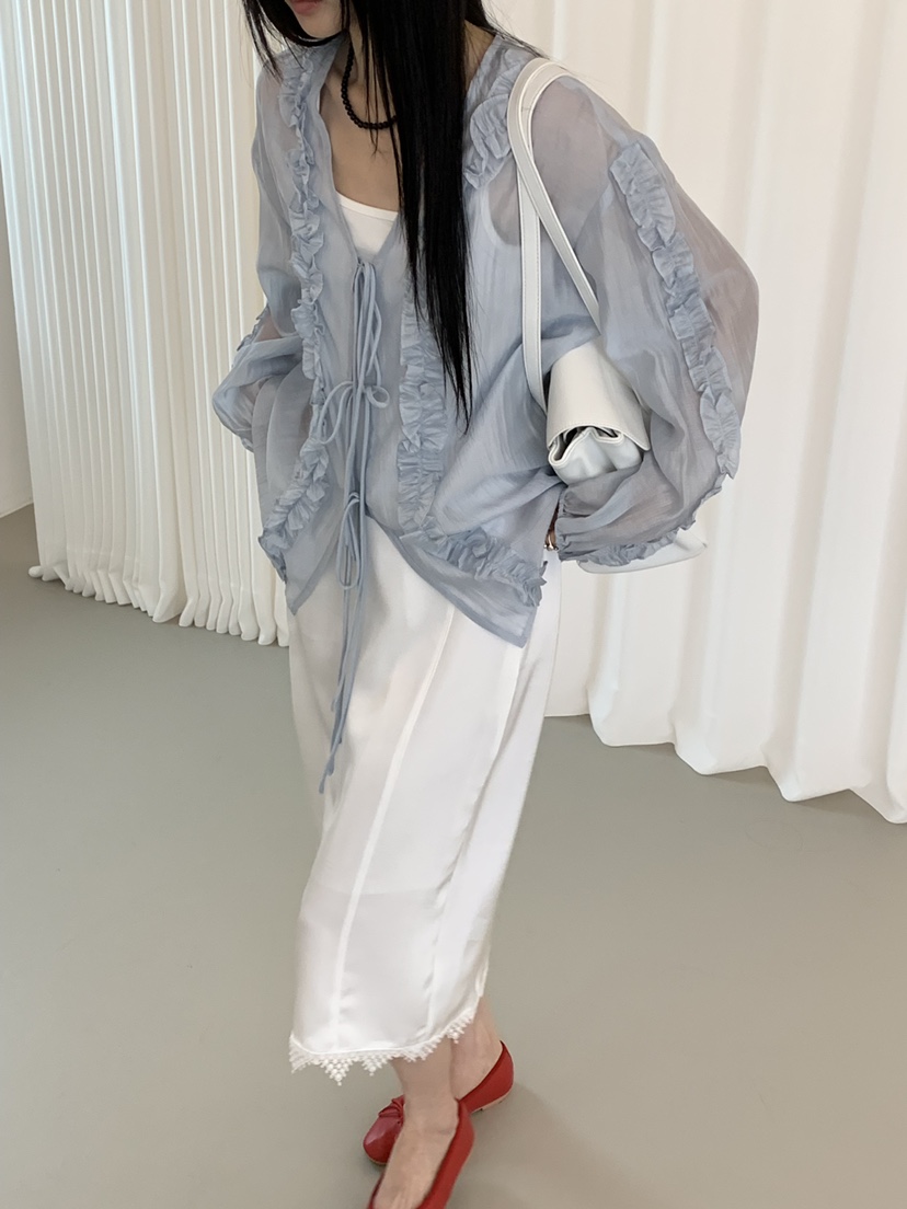 RIVER RAIN東大門實拍韓國女裝新款休閑推薦人氣襯衫蕾絲衫RIVER RAIN襯衫/蕾絲衫